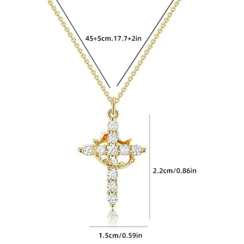 Crown in Cross Faith Necklace