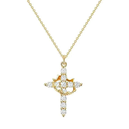 Crown in Cross Faith Necklace