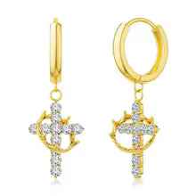 Crown in Cross Earrings